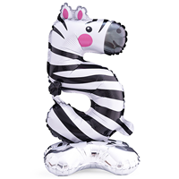 Шар цифра "5" 58см Зоопарк Зебра