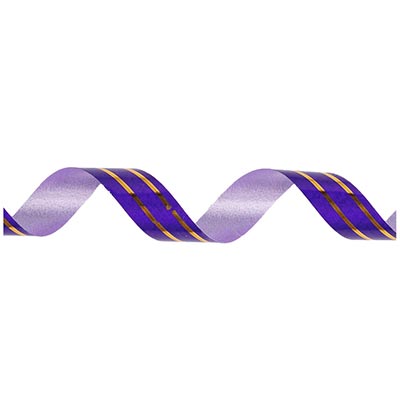 Лента для шаров Лента с зол пол 10ммХ91м фиолетовая