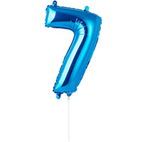 Шар цифра "7", 40см Blue под воздух