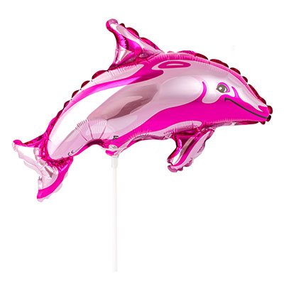 Шар Мини фигура Дельфин розовый