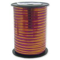 Лента с золотой полосой вишневая