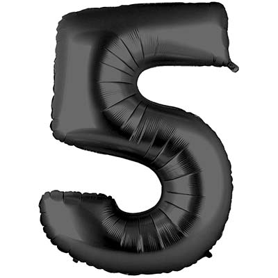 Шар цифра "5", 101см Black
