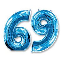 Шарик цифра "6" или "9", 101см Blue