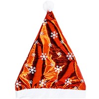 Колпак Санты Снежинки текстиль 38 см