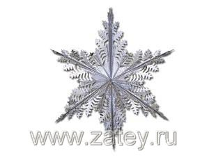 Украшение Снежинка3 фольг. серебро, 40см