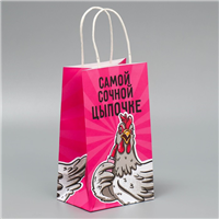 Пакет крафт Цыпочка 21х12х9см