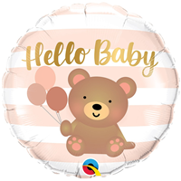 Шарик 45см Hello BABY Мишка с шарами