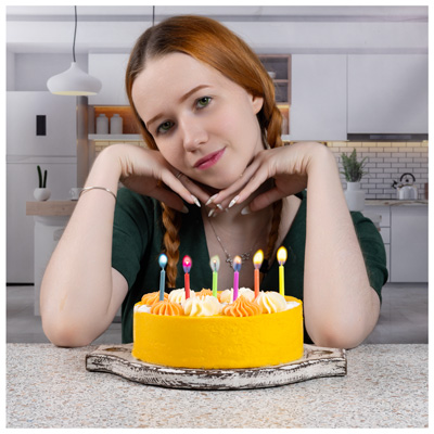 Свечи для торта с цветным пламенем 6шт