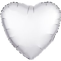 Шарик СЕРДЦЕ 45см Сатин White