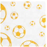 Салфетки Футбол золотой, 15 штук