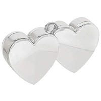 Грузик для шаров Два сердца, серебро