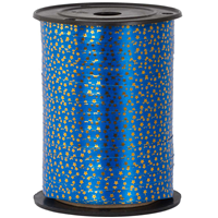 Лента 5ммХ230м синяя Звезды золотые