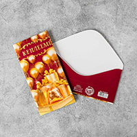 Конверт для денег С Юбилеем шары золотые