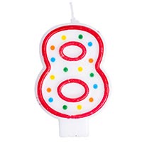 Свеча -цифра "8" 7,6см