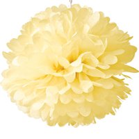 Бумажный помпон кремовый 50 см