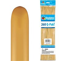 Шары золото Qualatex ШДМ 260 Gold