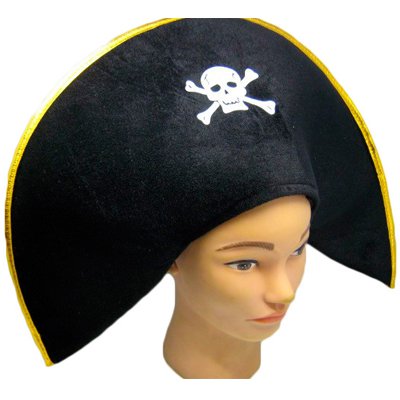 Шляпа Пирата с золотой каймой
