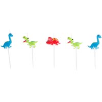 Свечи для торта на пиках Динозаврики 5шт