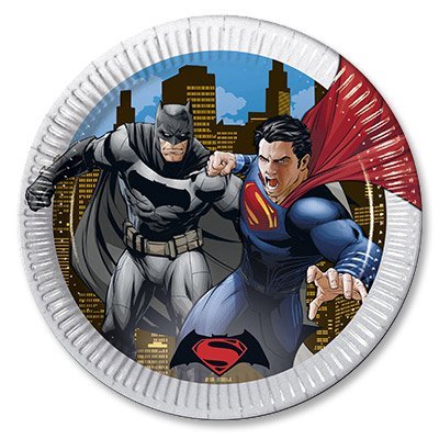Тарелки большие Бэтмен Vs Супермен, 8 шт