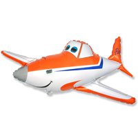 Шар фигура Самолет оранжевый