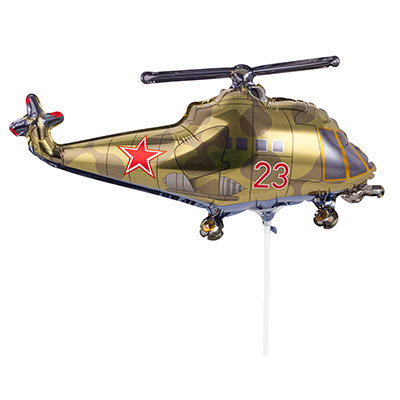 Шарики из фольги Шар Мини фигура РУС Вертолет