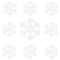 Наклейка гелев на окно Снежинки белые