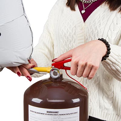 Гелий в портативном баллоне, Россия