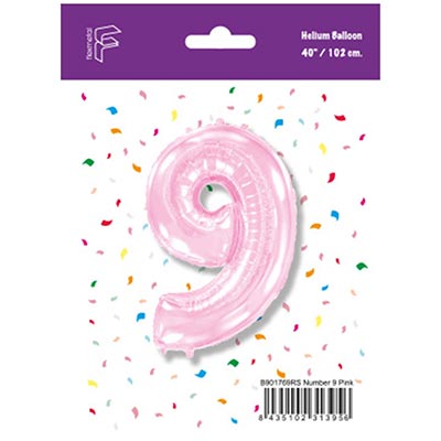 Шарик цифра "6" или "9", 101см Pink