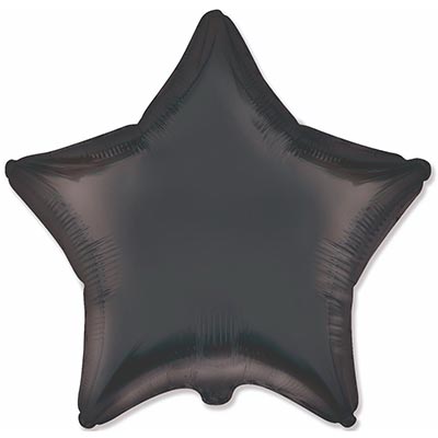 Черная Шар звезда 45см Сатин Black 1204-1513