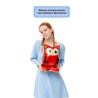 Шар фигура Сова 63см, под воздух
