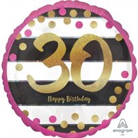 Шар 45см HB 30 Полосы черно-белые