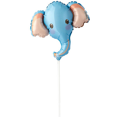 Шар Мини фигура Голова Слона голубая