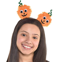 Ободок-помпоны Тыквы оранжевые