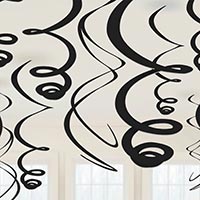 Спирали черные Black, 55 см, 12 штук