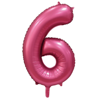 Шар цифра "6", 101см Сатин Pomegranate