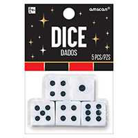 Кости игральные, 5 штук