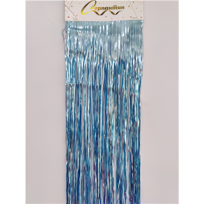 Дождик ЛЮКС матовый голубой 13см*2м