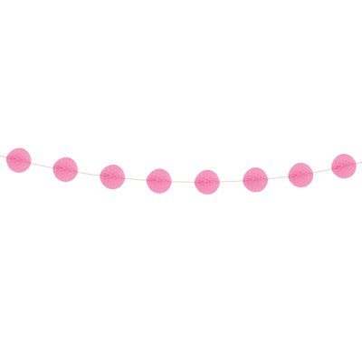 Гирлянды Гирлянда-шары бумажная розовая, 3 м