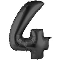 Шар цифра "4", 101см Black