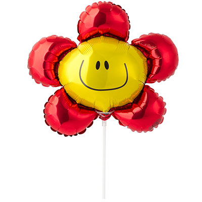 Шарики из фольги Шар Мини фигура Цветок красный