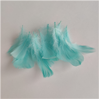 Перья декор светло-голубой 100шт/21