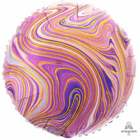Шар 45см Круг Мрамор Purple