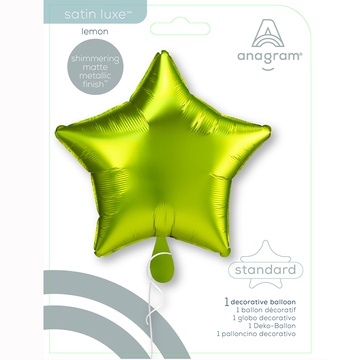 Шарик ЗВЕЗДА 19" Сатин Lemon