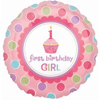 Шар 18", 45см, 1 годик Кекс со свечкой