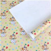 Бумага упак Мишка и Шары 67х99см