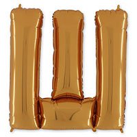 Шар БУКВА "Ш", 101см Gold