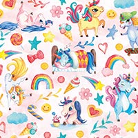 Бумага упак Единорожки 70х100см