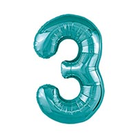 Шар цифра "3", 101см Металлик Ocean