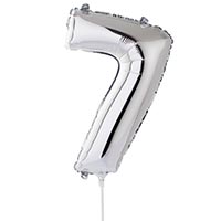Шар цифра "7", 40см Silver под воздух