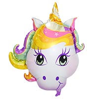 Шар фигура Единорог волшебный голова